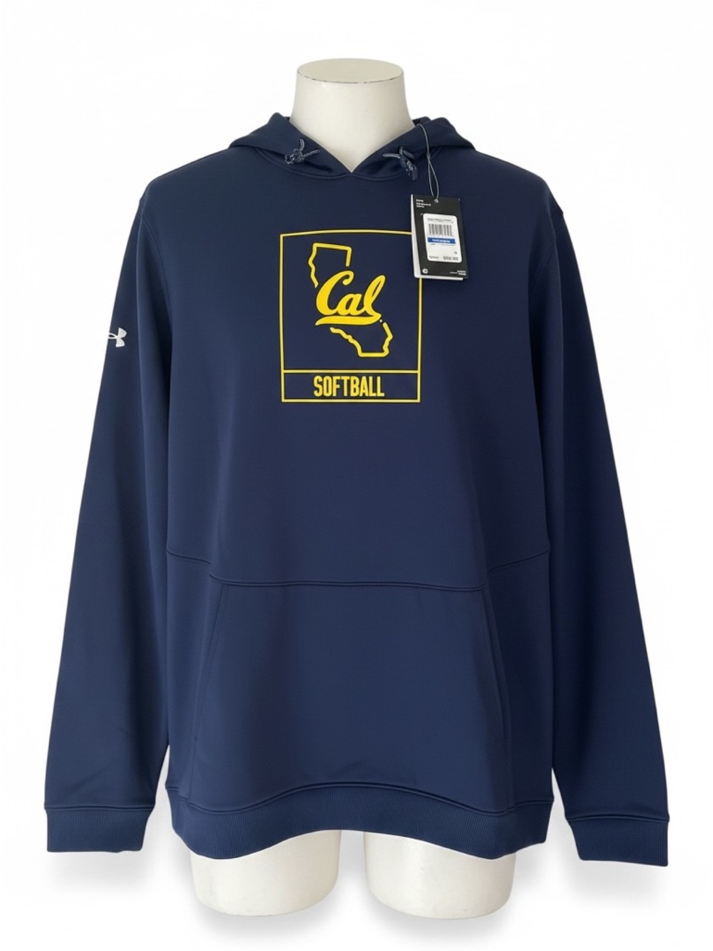 Under Armour Men’s Cal Softball Navy Hoodie - Size XLT